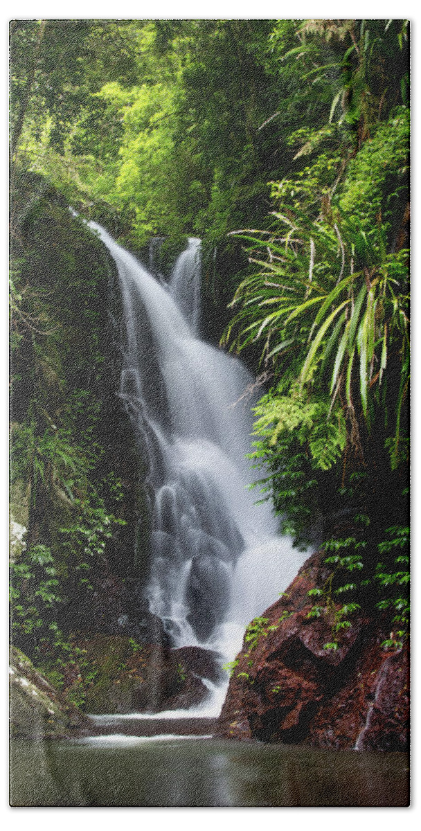 Waterfall Photos Beach Towel featuring the photograph Falls Of Elabana by Az Jackson