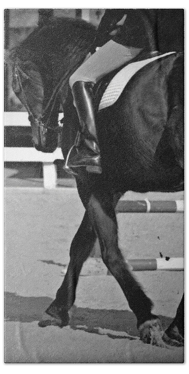 Dressage Beach Towel featuring the photograph Fancy Feet by Hannah Appleton