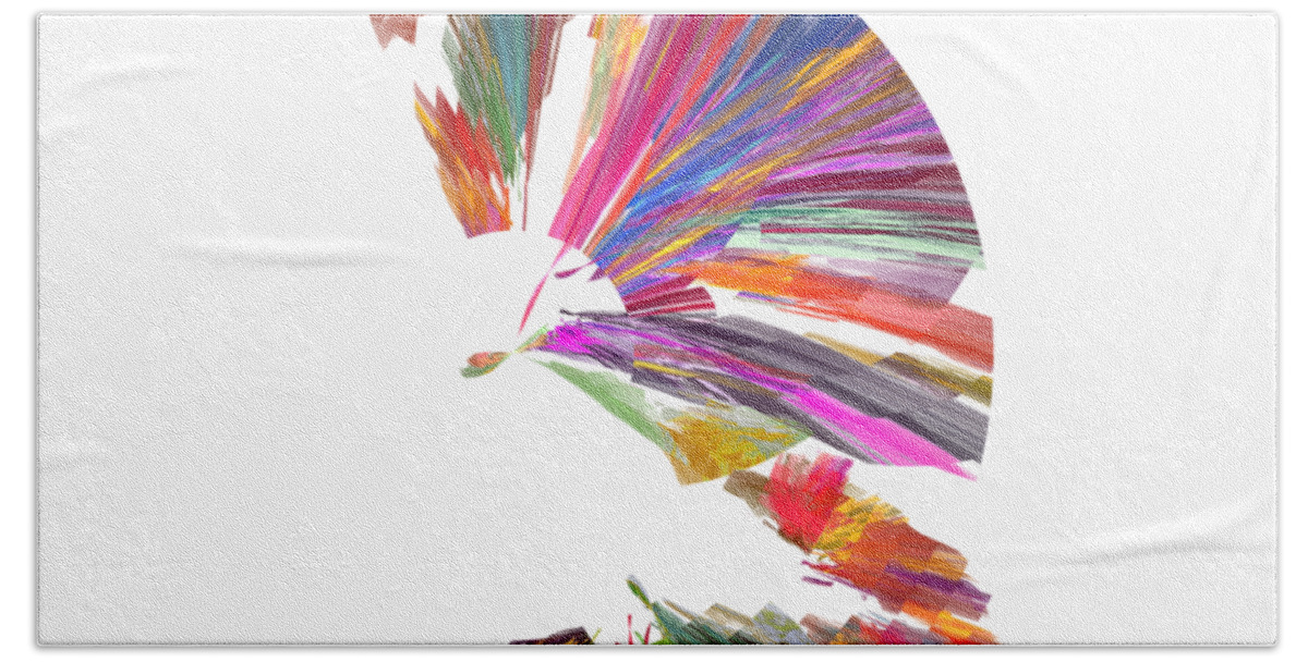 Dove Beach Towel featuring the digital art Fandango by Ilia -