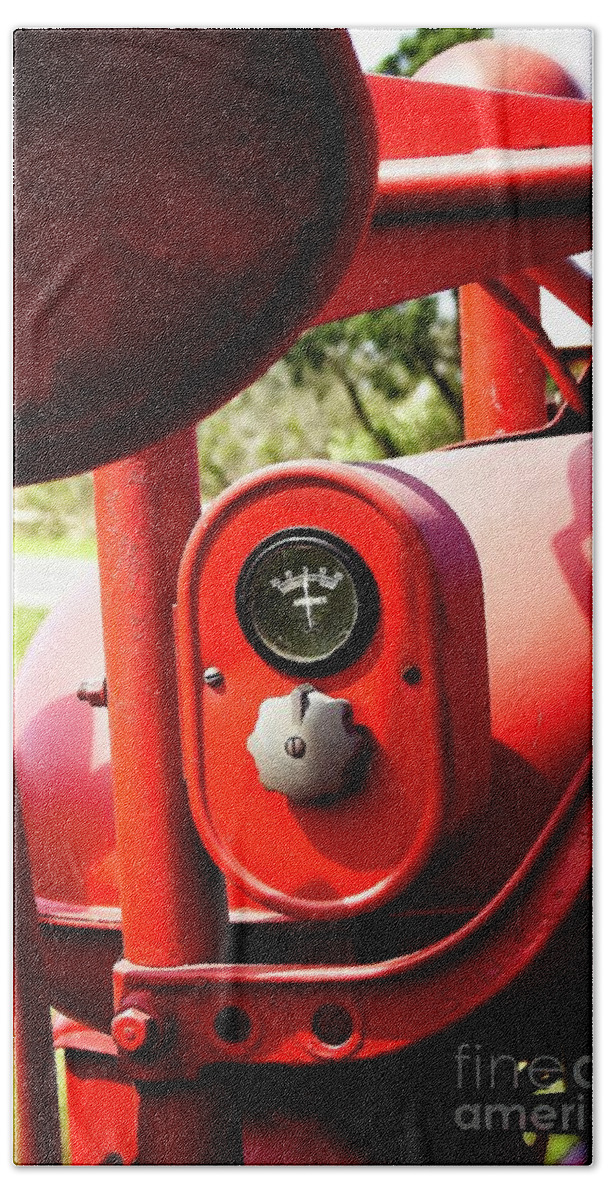 Farmall Beach Towel featuring the photograph Farmall Tractor - Crank Up those amps #778 by Ella Kaye Dickey