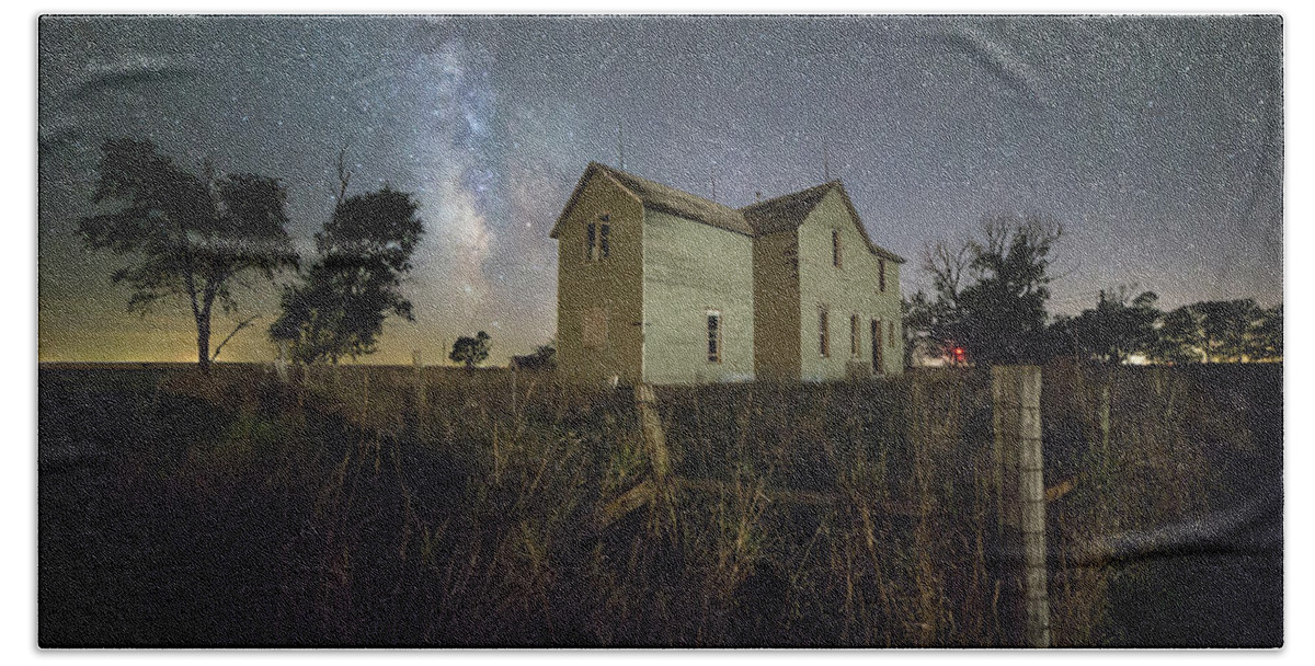 Milky Way Beach Towel featuring the photograph Fenced In by Aaron J Groen
