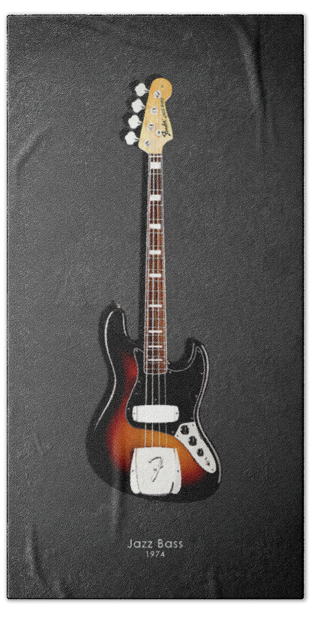 Fender Jazzbass Beach Towel featuring the photograph Fender Jazzbass 74 by Mark Rogan