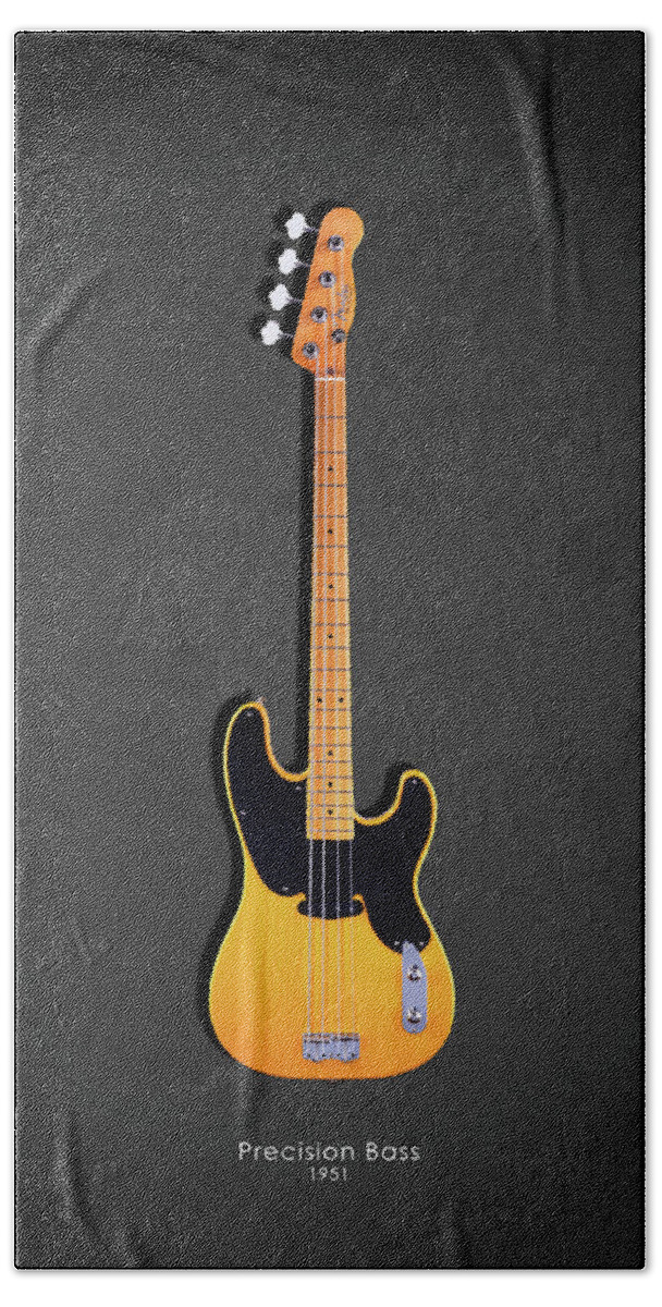 Fender Precision Bass Beach Towel featuring the photograph Fender Precision Bass 1951 by Mark Rogan