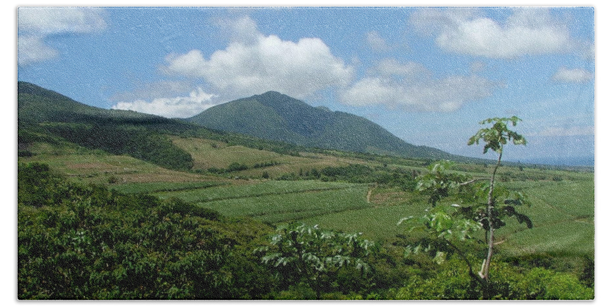 Surgar Cane Beach Sheet featuring the photograph St. Kitts Fields Of Cane by Neil Zimmerman