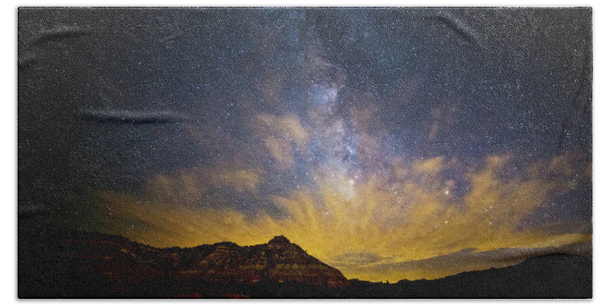 Texas Beach Towel featuring the photograph Fiery Night in Palo Duro by Stephen Stookey