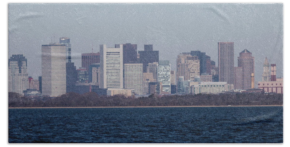 Boston Beach Towel featuring the photograph Financial District Boston by Brian MacLean