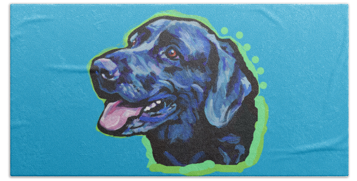 Labrador Retriever Beach Sheet featuring the painting Find me in the LAB by Lea