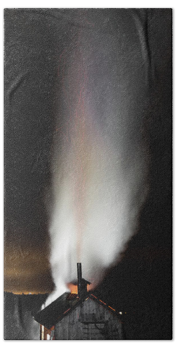Vermont Beach Towel featuring the photograph Fire and Steam by Tim Kirchoff