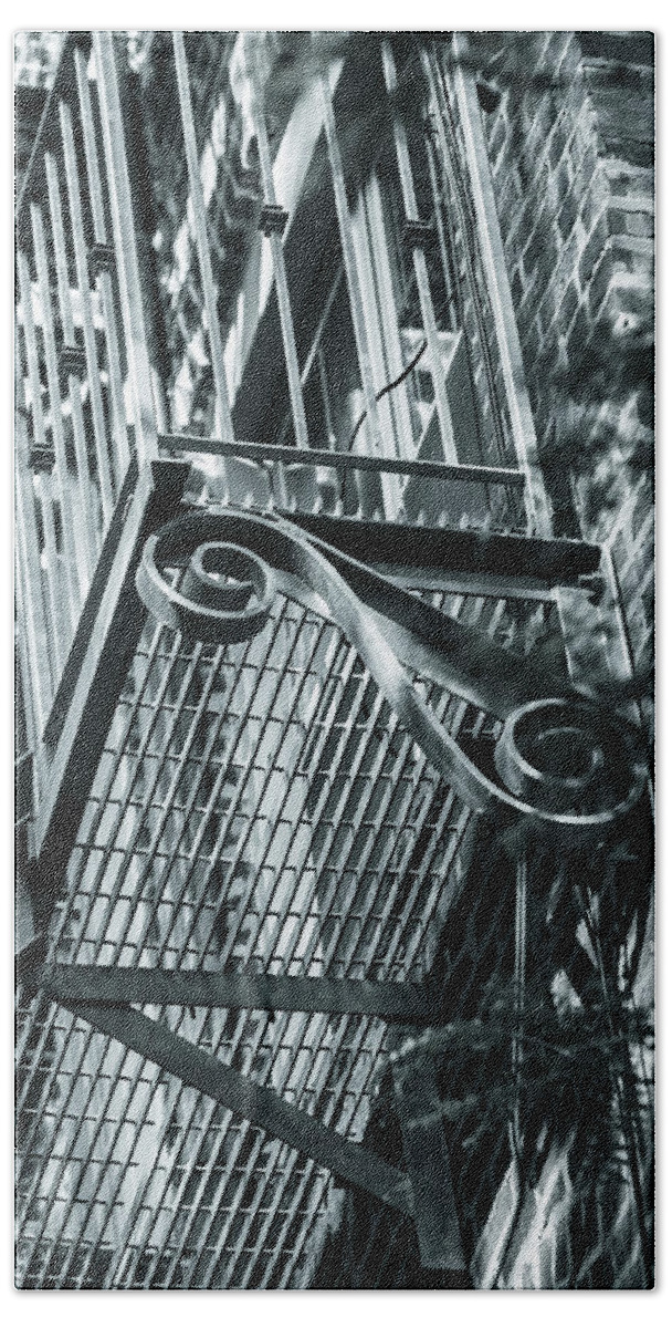 Fire Beach Towel featuring the photograph Fire escape stairs 4 by Jason Hughes