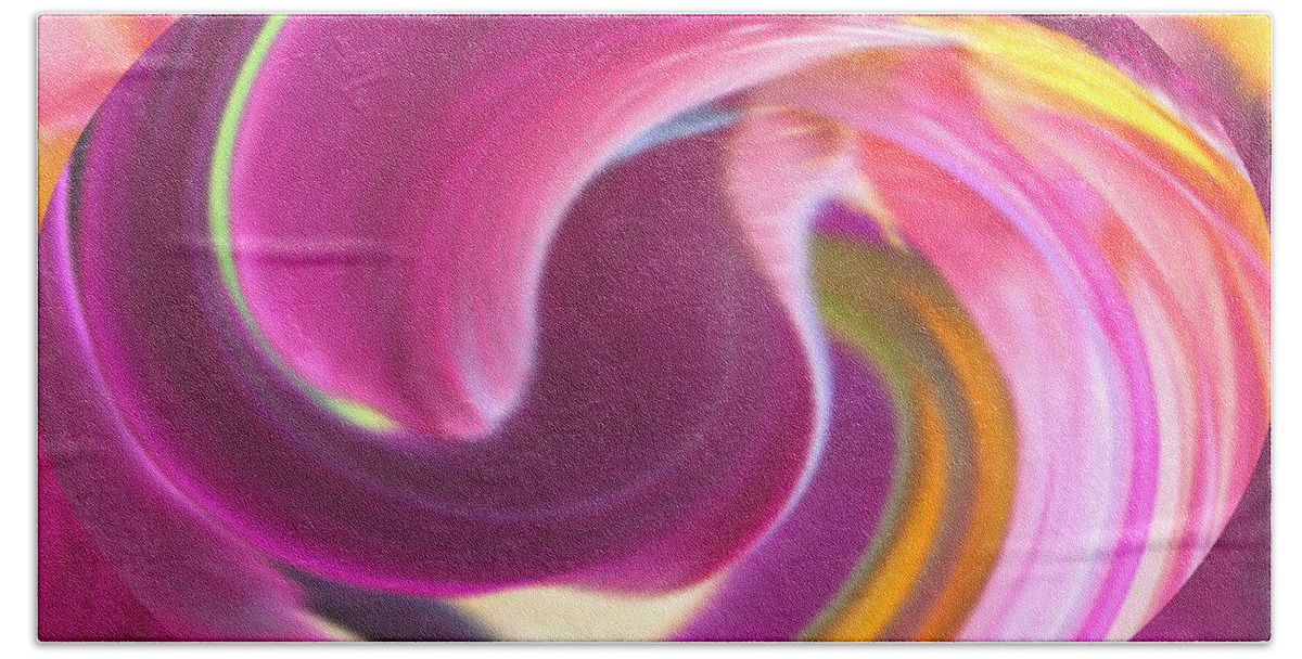 Purple Beach Towel featuring the digital art Fire In My Soul by Ian MacDonald