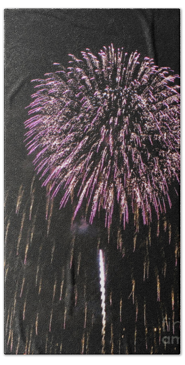 Fireworks Beach Towel featuring the photograph Fireworks 6 by Sean Griffin