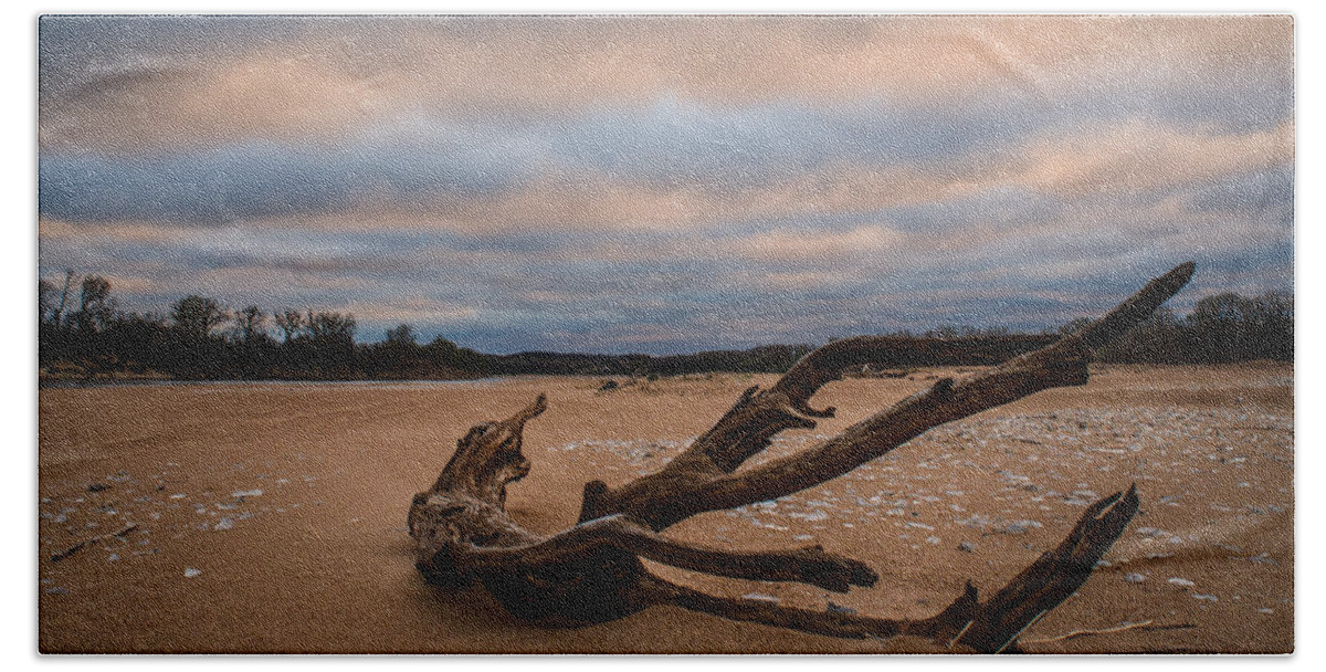 Nature Beach Sheet featuring the photograph First Light on the Kaw by Jeff Phillippi