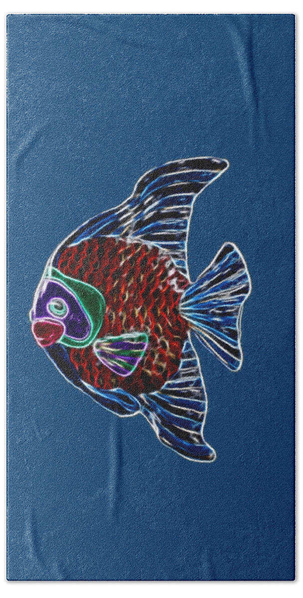 Fish Beach Towel featuring the photograph Fish In Water by Shane Bechler