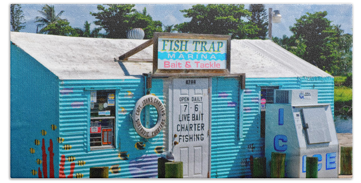 Bonita Springs Beach Towel featuring the photograph Fish Trap Marina in Bonita Springs Florida by Ginger Wakem