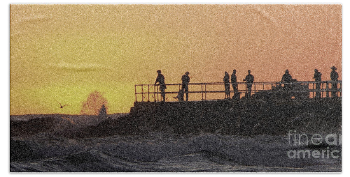Photography Beach Towel featuring the photograph Fishing at dawn by Julianne Felton
