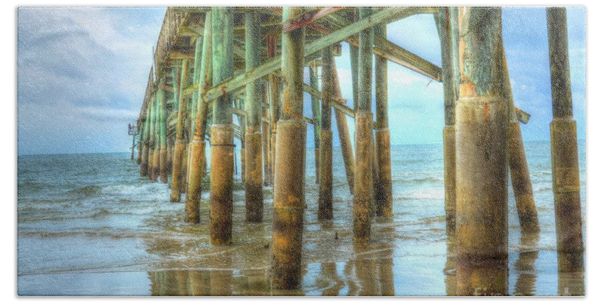 Beach Beach Towel featuring the photograph Flagler Pier by Debbi Granruth