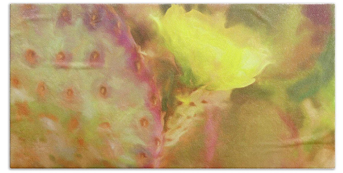 Cactus Beach Sheet featuring the digital art Flowering Pear by Scott Campbell