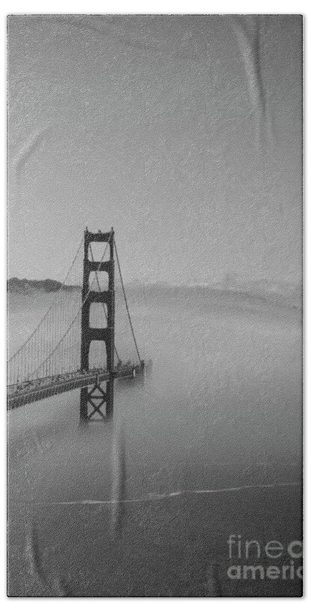 Fog Beach Towel featuring the photograph Fogging The Bridge by David Bearden