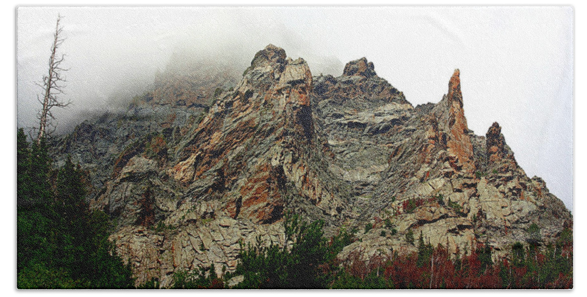 Nature Beach Towel featuring the photograph Colorado Mountain in Fog by Sheila Brown