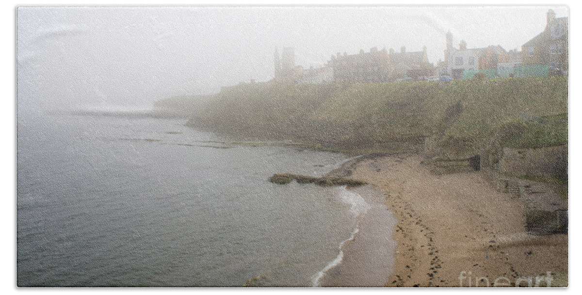 Fog On The Coast Beach Towel featuring the photograph Foggy March in St. Andrews by Elena Perelman