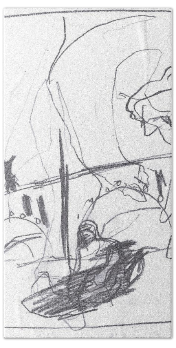 Sketch Beach Sheet featuring the drawing For b story 4 3 by Edgeworth Johnstone