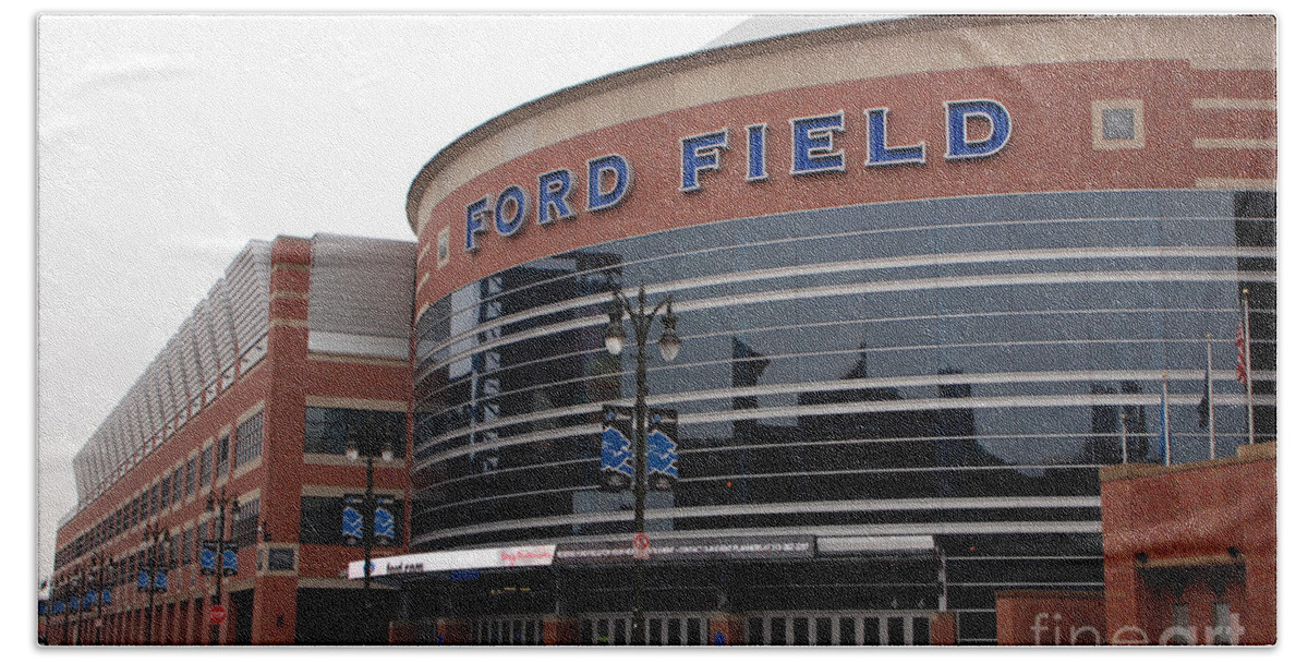 Ford Field Beach Sheet featuring the photograph Ford Field by Grace Grogan