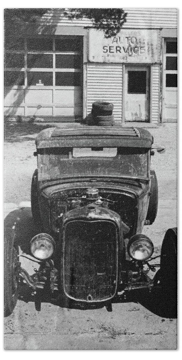 Hot Rod Beach Sheet featuring the photograph Ford Low-Boy by Christopher McKenzie
