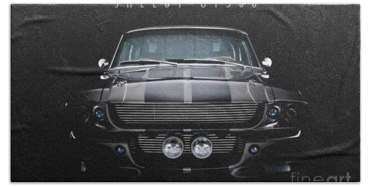 Ford Beach Towel featuring the digital art Ford Shelby GT500 by Airpower Art