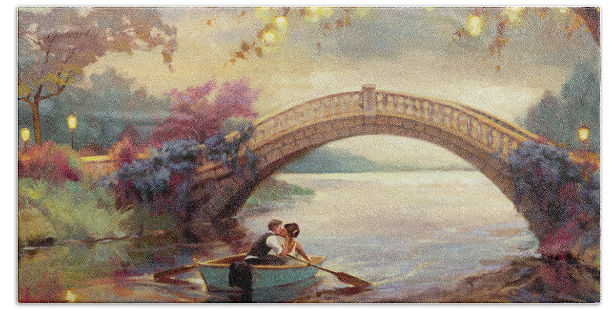 Romance Beach Towel featuring the painting Forever Yours by Steve Henderson