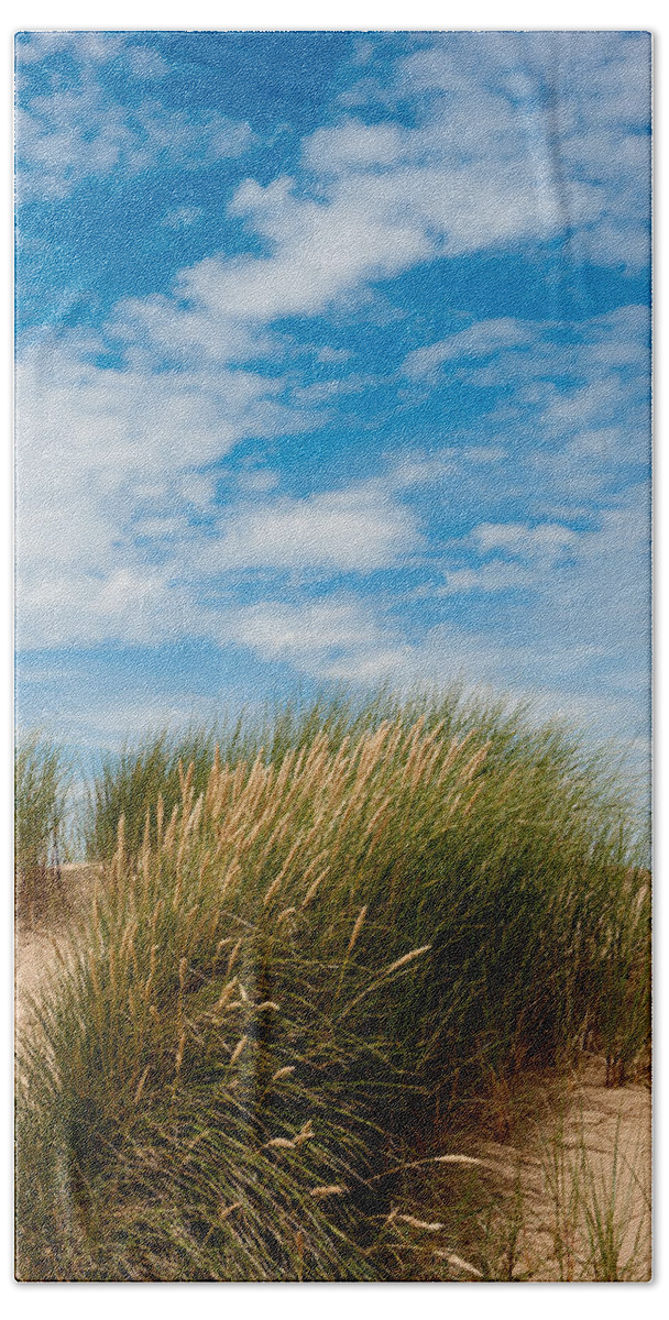 Beach Beach Sheet featuring the photograph Formby Sand Dunes and Sky by Helen Jackson