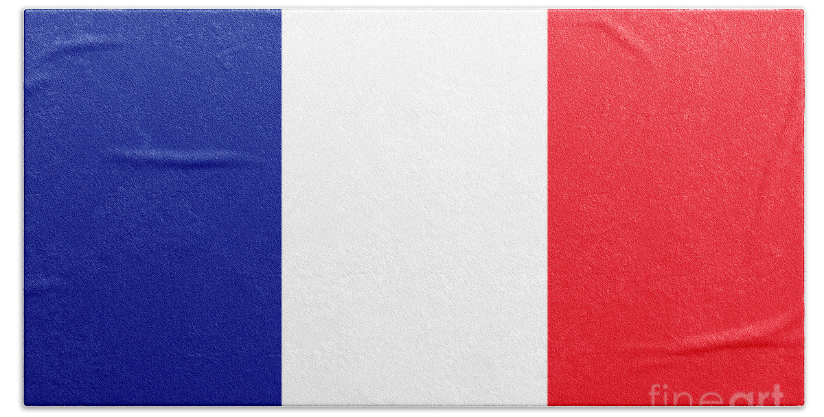 France Beach Towel featuring the digital art France Flag by Henrik Lehnerer