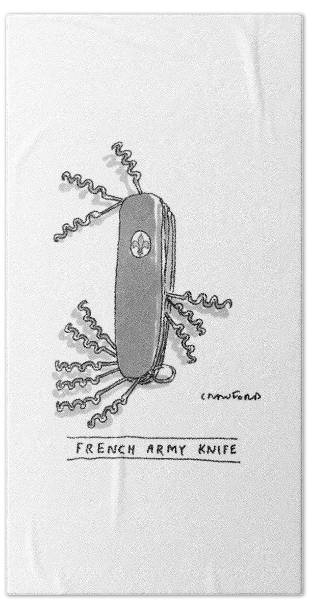 French Army Knife Beach Sheet