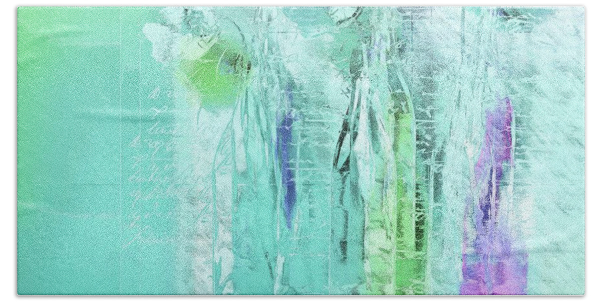 Blue Beach Sheet featuring the digital art French Still Life - 14b by Variance Collections