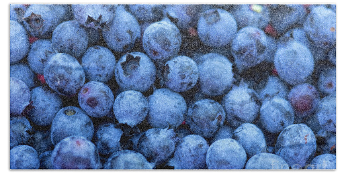 Fresh Blueberries Beach Towel featuring the photograph Fresh Blueberries by Alana Ranney