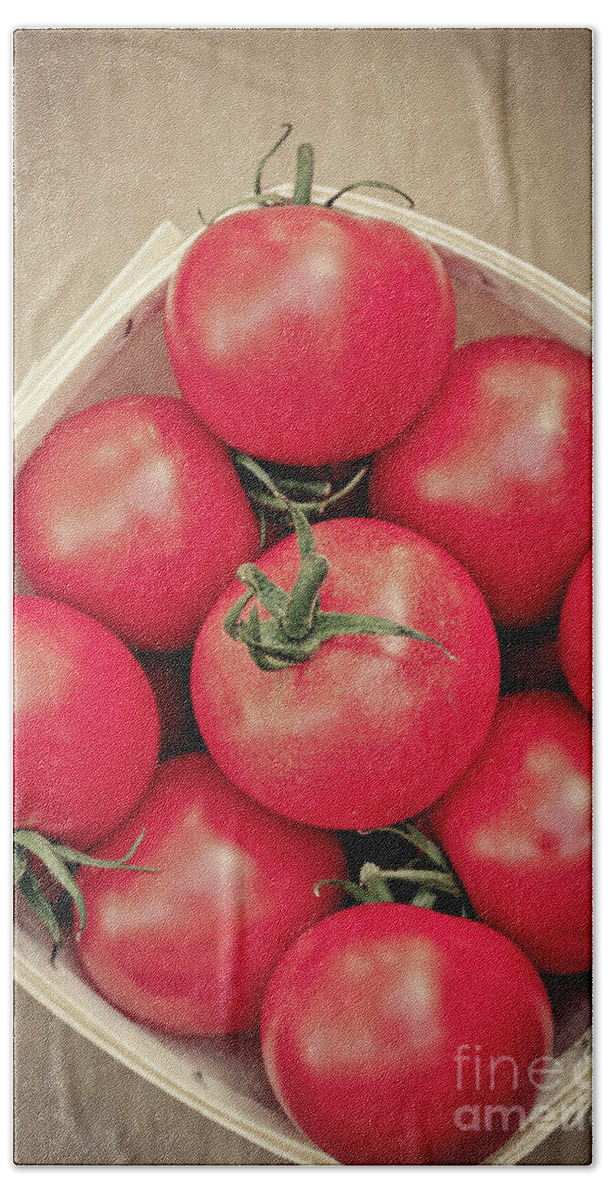 Food Beach Towel featuring the photograph Fresh Ripe Tomatoes by Edward Fielding