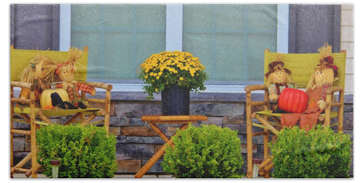 Front Porch Beach Towel featuring the photograph Front Porch by Cynthia Guinn