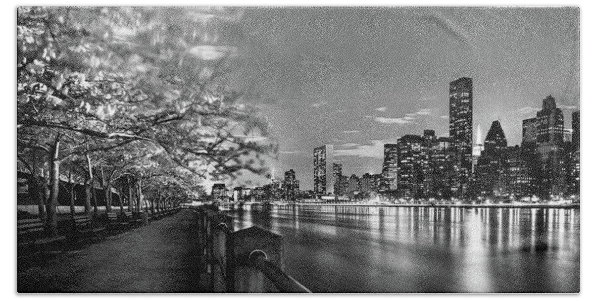 One World Trade Center Beach Sheet featuring the photograph Front Row Roosevelt Island by Az Jackson