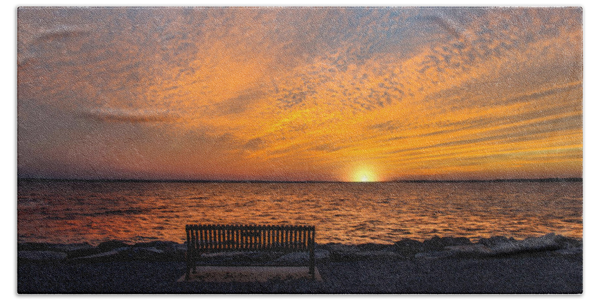 Sunset Beach Towel featuring the photograph Front Row Seat by Robin-Lee Vieira