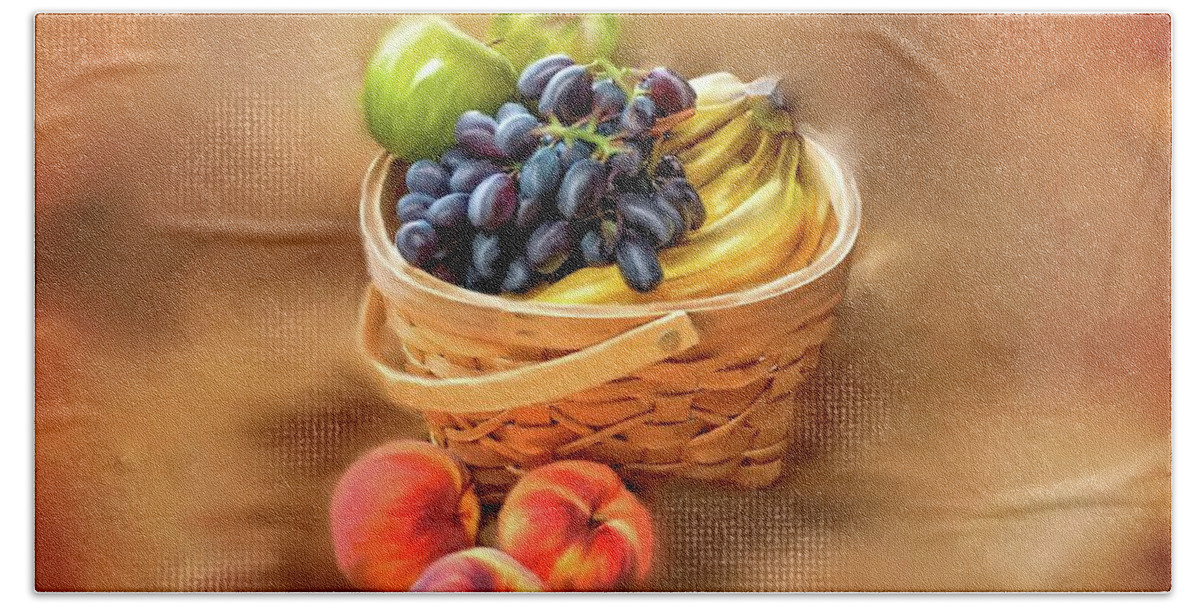 Fruit Basket Beach Towel featuring the photograph Fruit Basket by Mary Timman