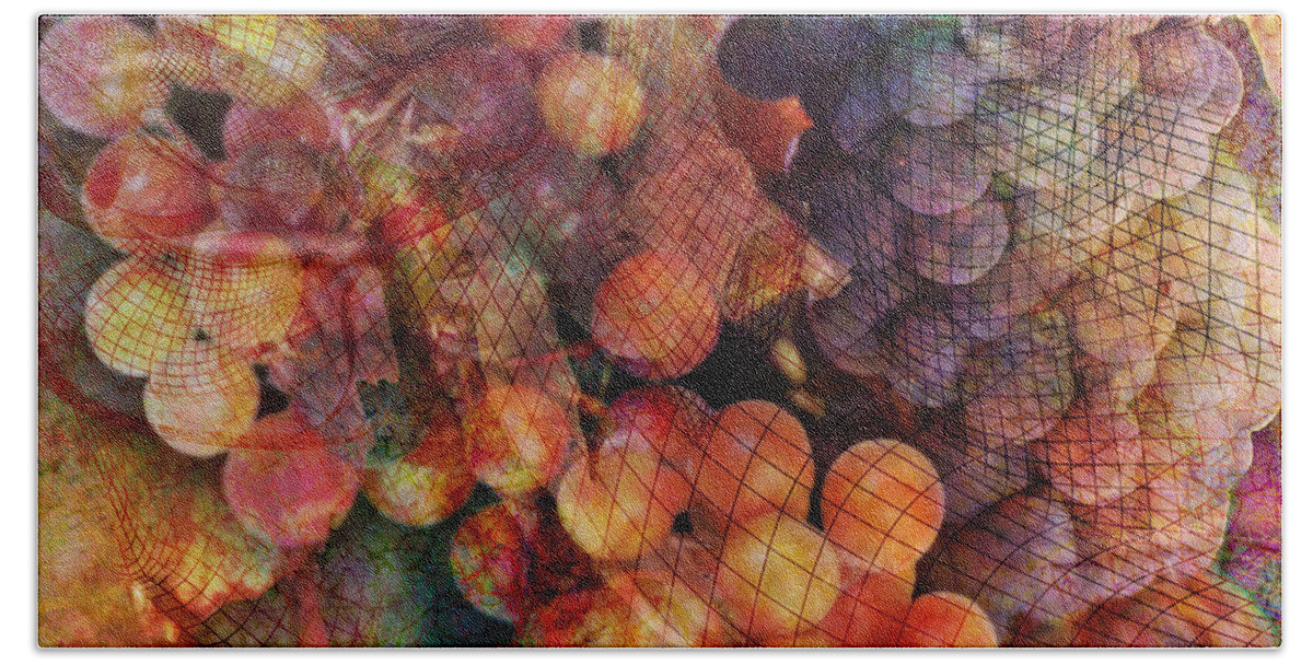 Grapes Beach Sheet featuring the digital art Fruit of the Vine by Barbara Berney