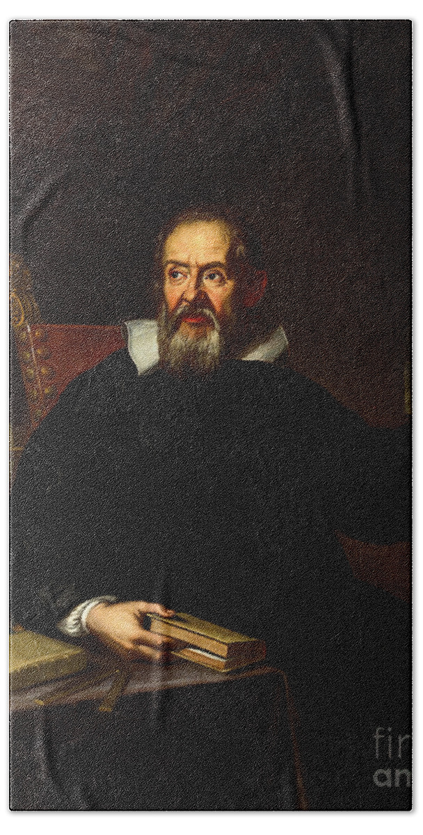 Astronomer Beach Towel featuring the photograph Galileo Galilei, Italian Astronomer by Wellcome Images