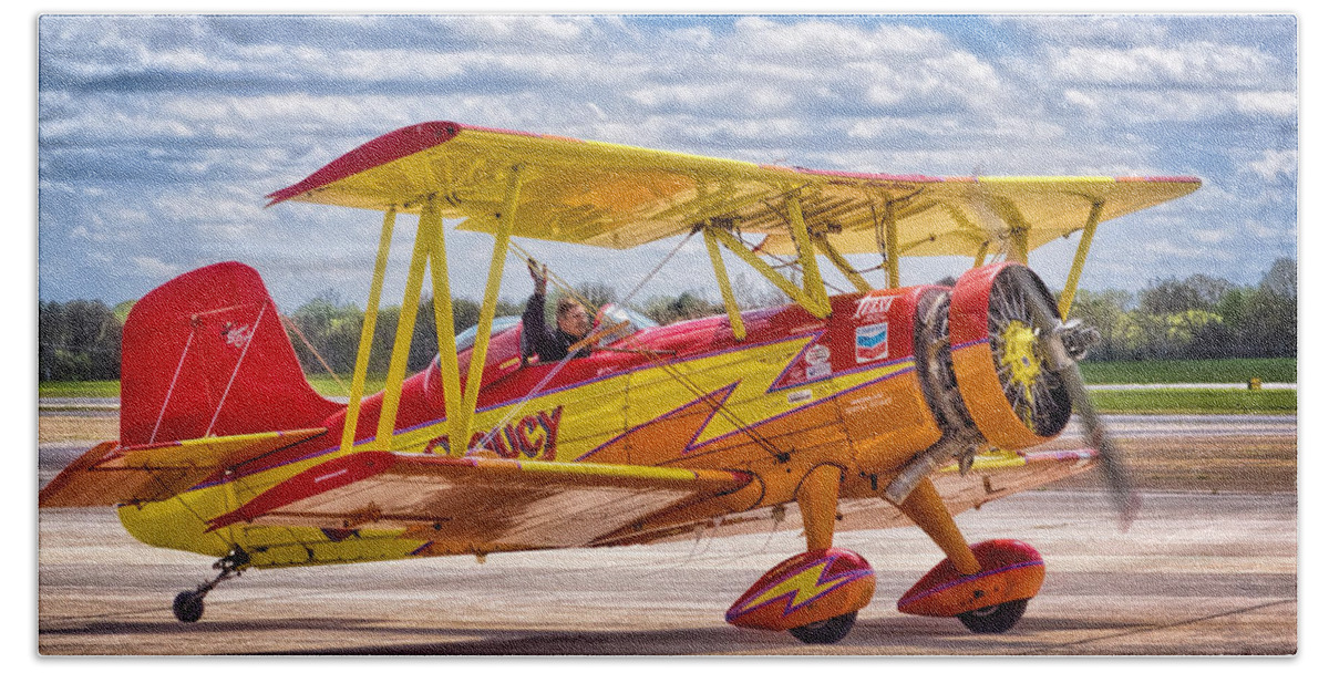 Aircraft Beach Towel featuring the photograph Gene Soucy by Diana Powell