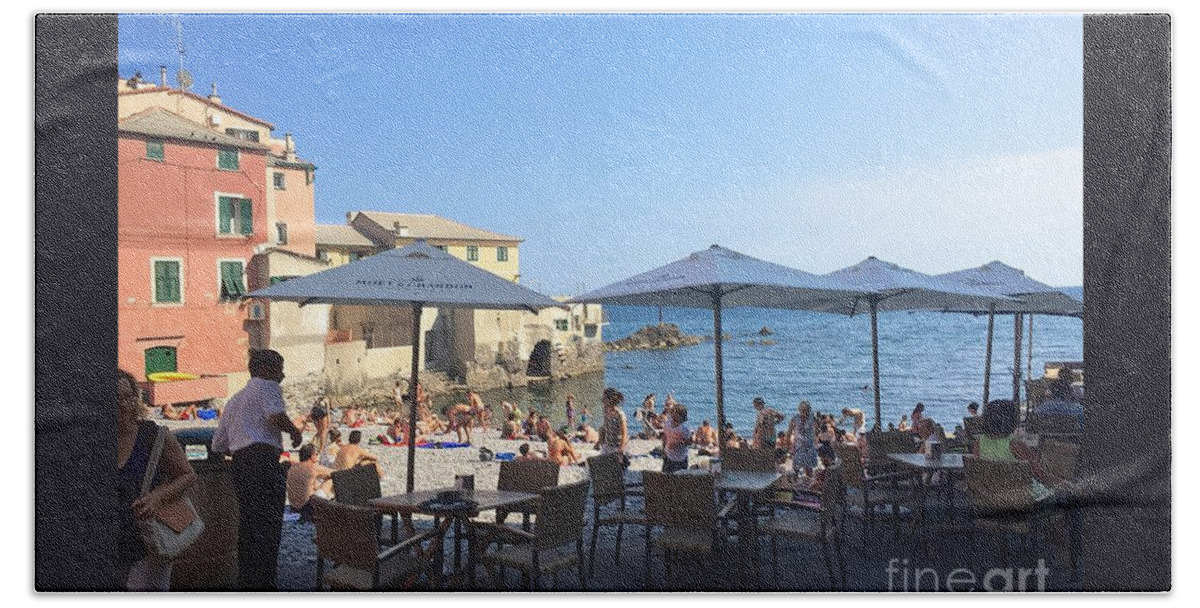 Cityscape Beach Sheet featuring the photograph Genova, Boccadasse by Italian Art