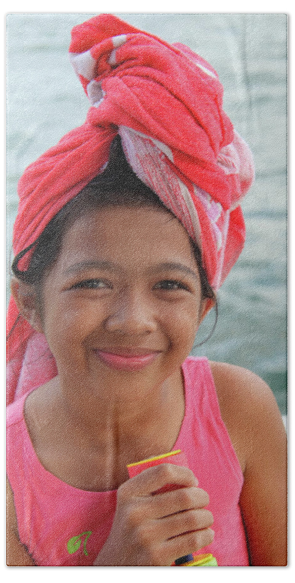 Asia Beach Sheet featuring the photograph Genuine Smiles Are Simple by Jez C Self