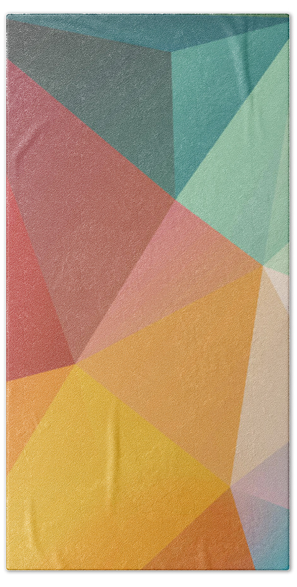  Beach Towel featuring the digital art Geometric XXIX by Ultra Pop