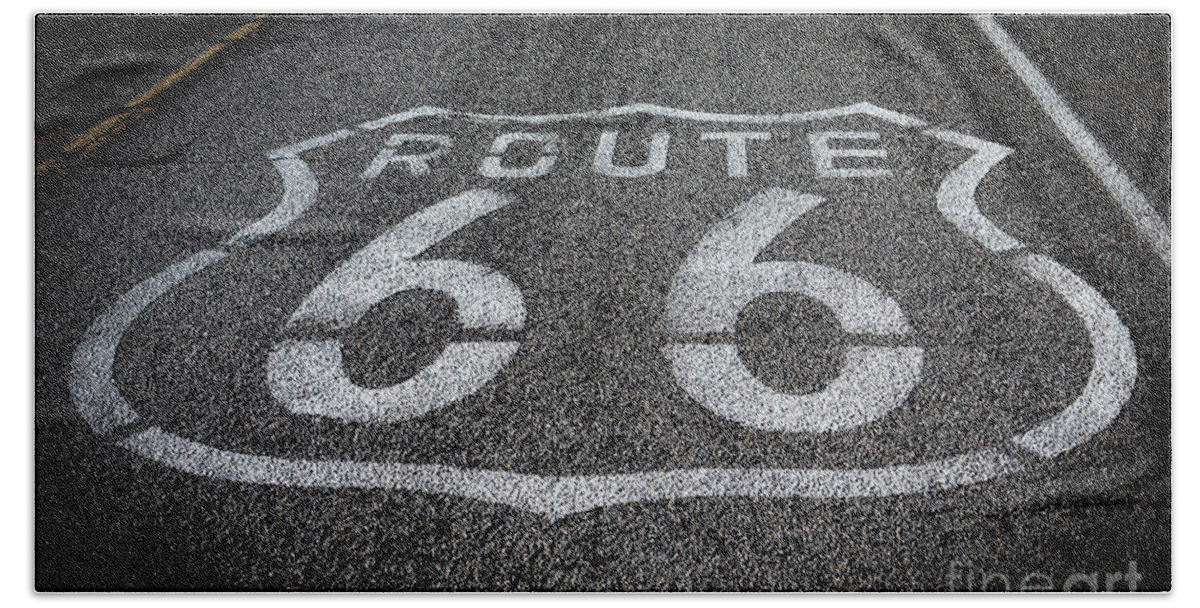 Route 66 Beach Towel featuring the photograph Get your Kicks by Jeff Hubbard