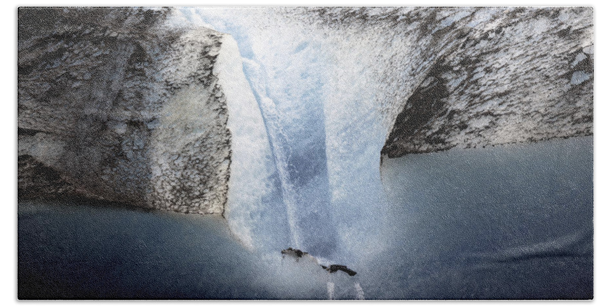 Alaska Beach Sheet featuring the photograph Glacier Calving - Alaska by Madeline Ellis