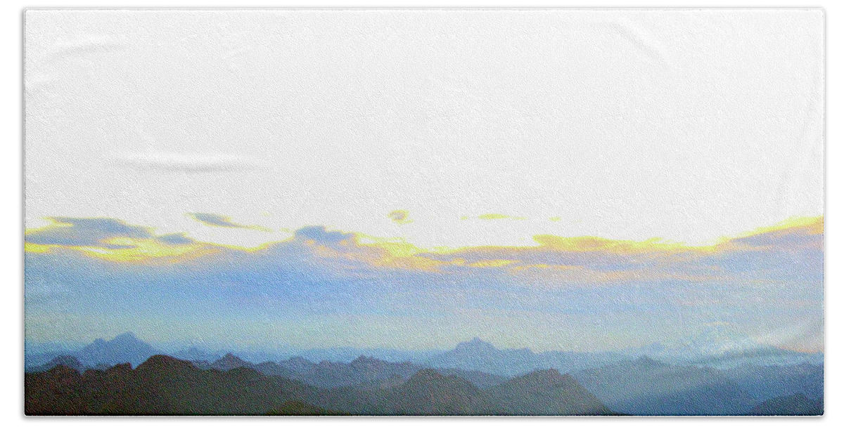  Beach Towel featuring the photograph Glacier Peak at Sunrise by Brian O'Kelly
