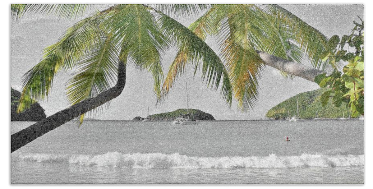 St. Beach Towel featuring the photograph Going Green to Save Paradise by Frozen in Time Fine Art Photography