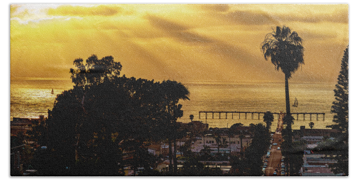 Ocean Beach Beach Towel featuring the photograph Golden Moment by Dan McGeorge